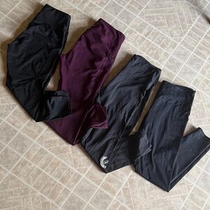 Old Navy, PINK & more  Black and Dark Purple Leggings set (4)